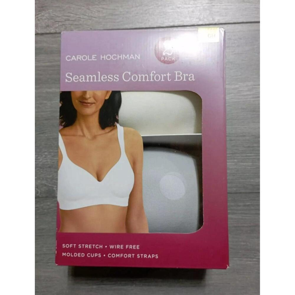Carole Hochman Bras Adult *2 PACK* Small Micro/Cloud Seamless Comfort Womens T23